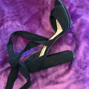 Black heels with straps size 8.5